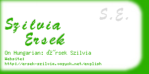 szilvia ersek business card